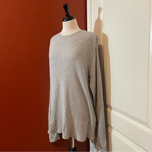 Rag & Bone New York Men’s Classic Heather Gray Waffle Long Sleeve Thermal Shirt